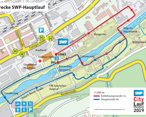 Die Streckenpläne zum SWP-CityLauf Pforzheim sind online!