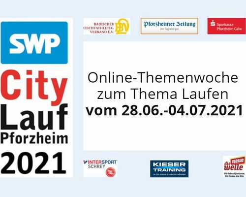 Fortbildungen im Rahmen der Online-Themenwoche beim SWP CityLauf Pforzheim 2021